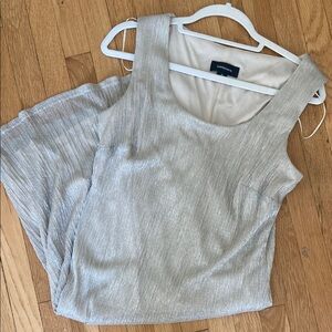 Elegant Silver Sleeveless Dress